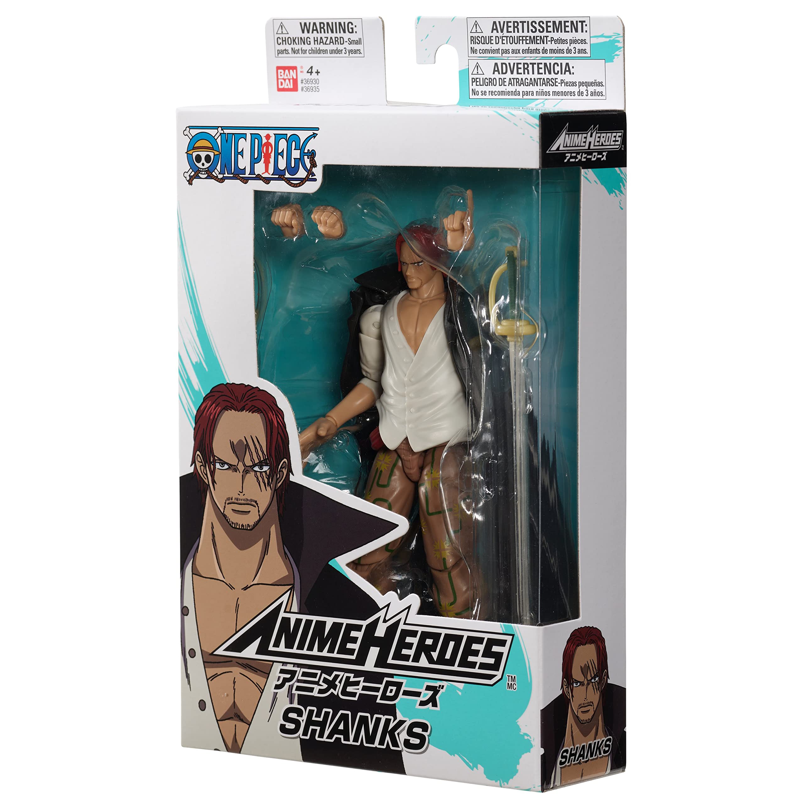 ANIME HEROES Shanks display-ready figure on shelf or desk