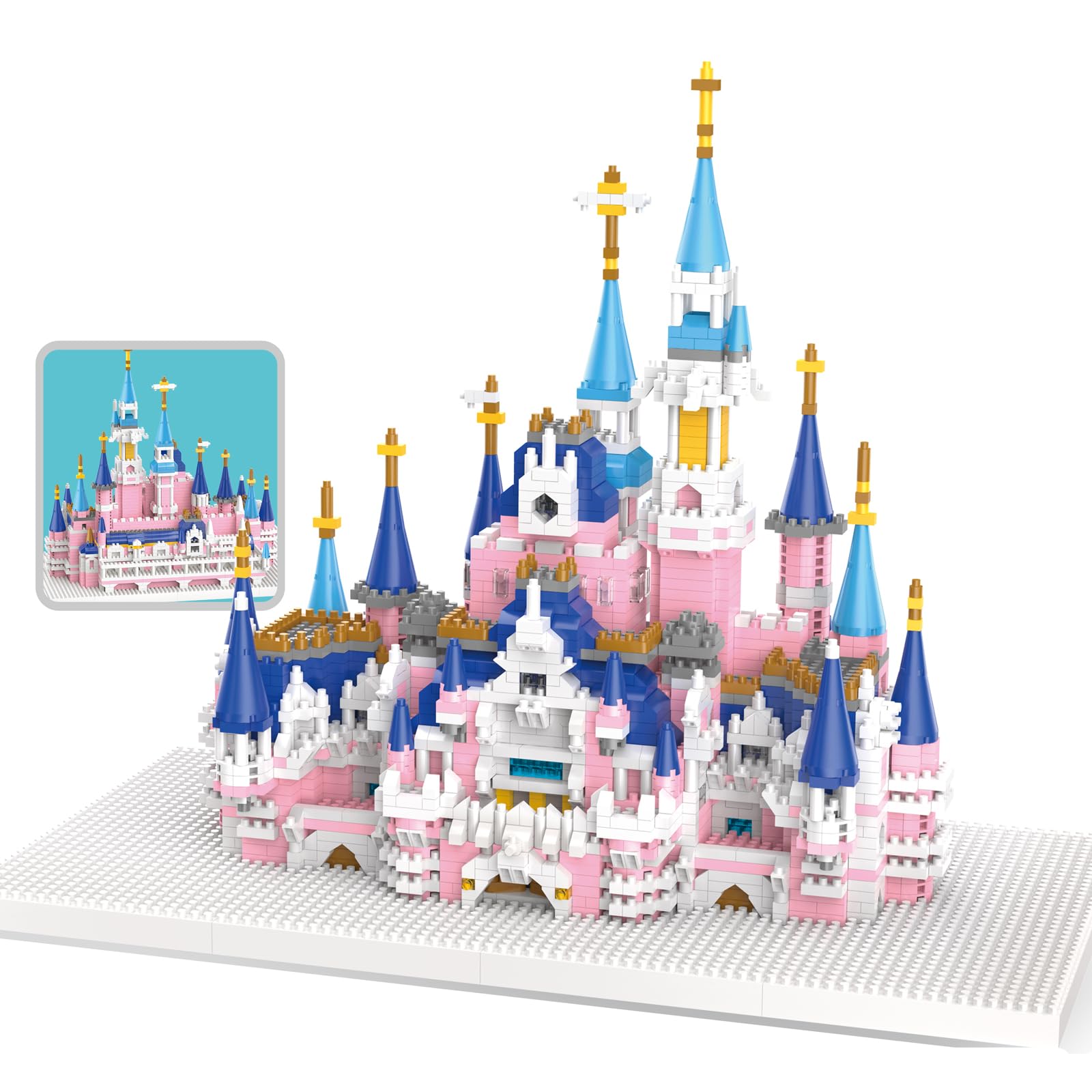Aningde castle architecture 3008-piece collection shot showcasing intricate model potential for display and conversation.