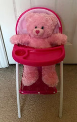 ANIVIA Baby Doll High Chair pink easy-cleanup after playtime.