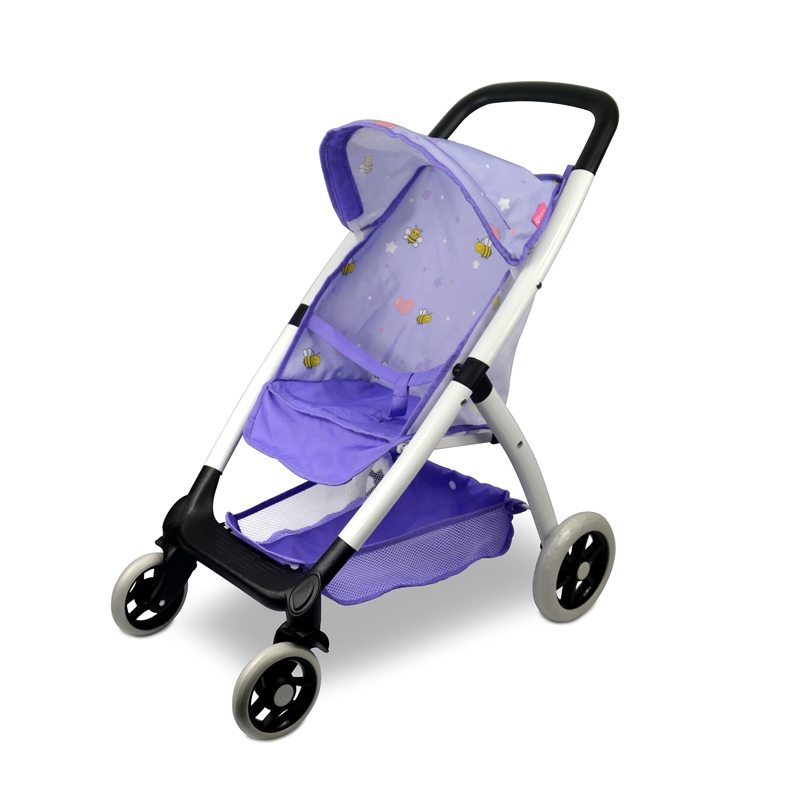 ANIVIA Baby Doll Stroller umbrella fold protects from sun and rain for 18-inch dolls.