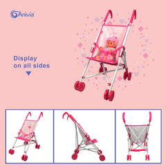 ANIVIA 1:1 modeled cradle and crib for realistic pretend play.