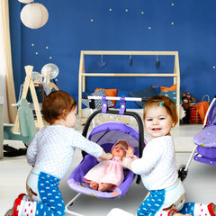 ANIVIA doll-crib-bottom-tray image features extra storage space.