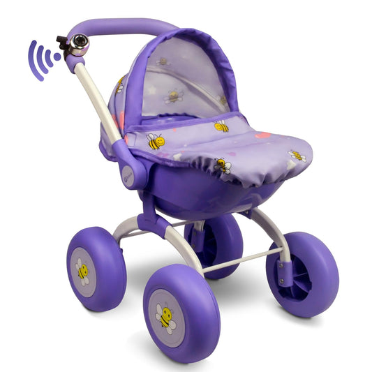 ANIVIA doll stroller DT301Purple foldable pink design enhances imaginative play and compact storage.