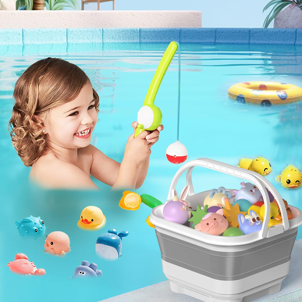 Anivia portable bath toy storage ideal for beach or poolside use.