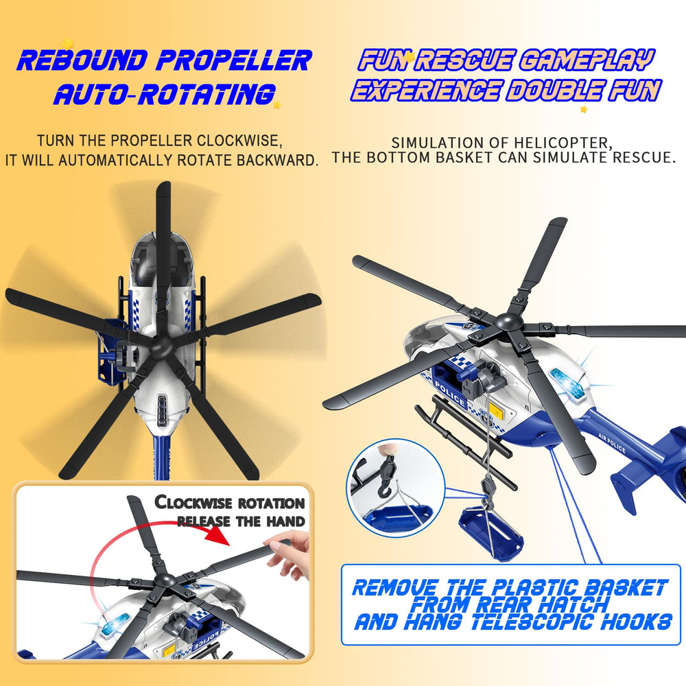 ANJARU rescue helicopter with rope hook and basket for missions