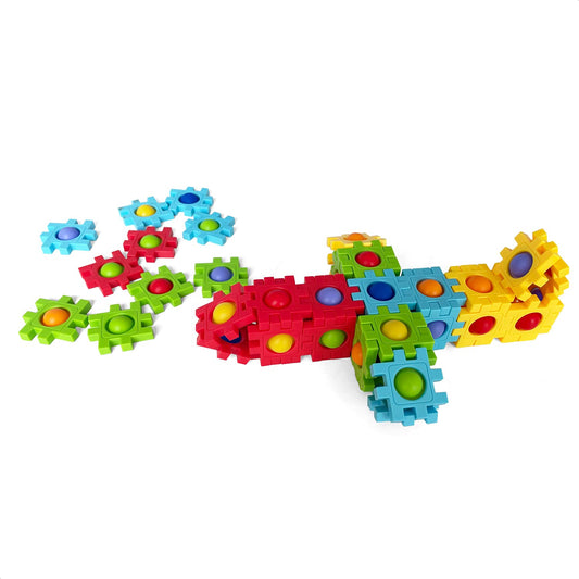 Anlabay pop puzzle building blocks boosts color recognition and early math skills.