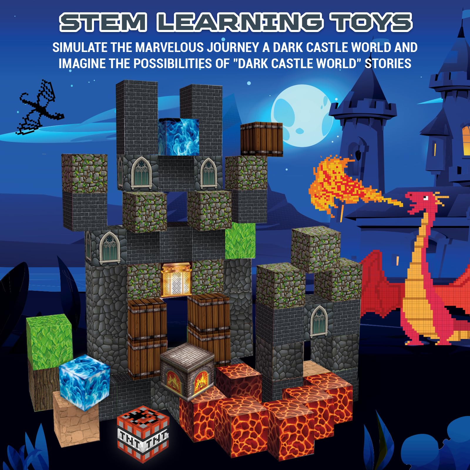 Annexfun bright color magnetic cubes promote hands-on building and focus.