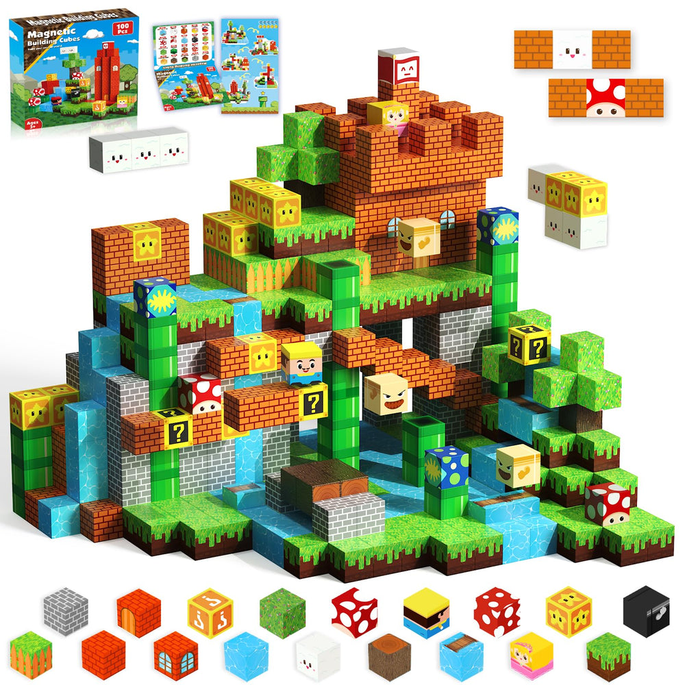Annexfun Magnetic Blocks 100pcs set supports creative construction and learning.