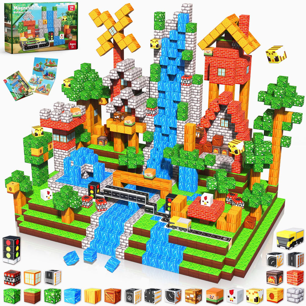 Annexfun magnetic blocks road-forest: sturdy, colorful pieces for imaginative road and forest builds