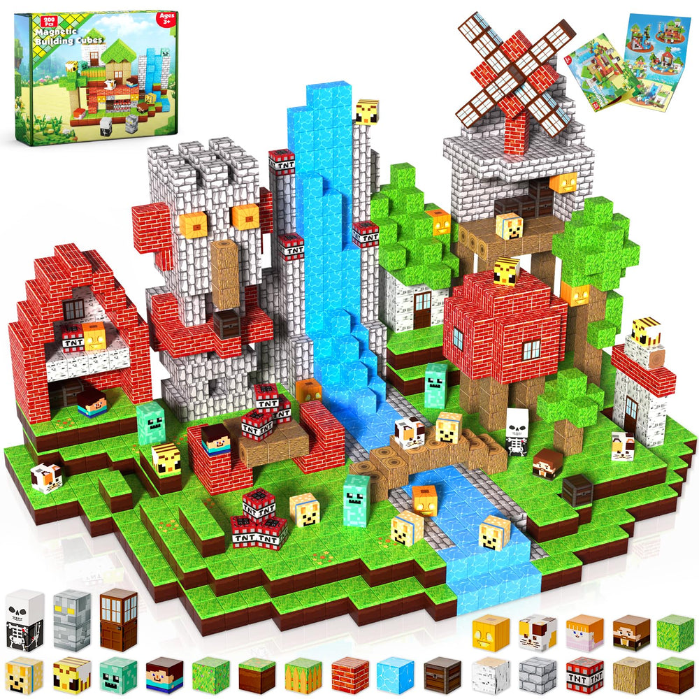 Annexfun Magnetic Blocks 200PCS package view showing colorful cubes