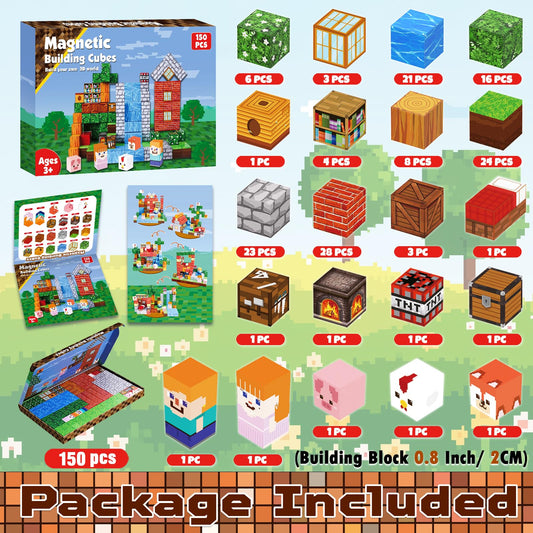 Annexfun magnetic blocks assembly play encourages teamwork and problem-solving.