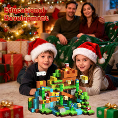 Annexfun Magnetic Blocks building creation encourages spatial reasoning and fine motor skills.