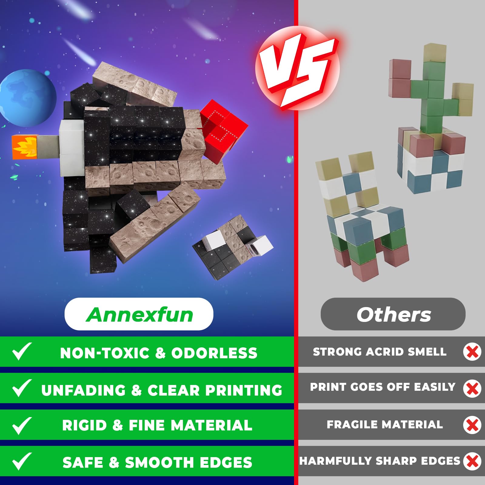 Annexfun magnetic blocks classroom gift fosters collaboration and imaginative building.