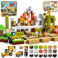 Annexfun magnetic blocks crane-truck set enhances fine motor skills during construction play