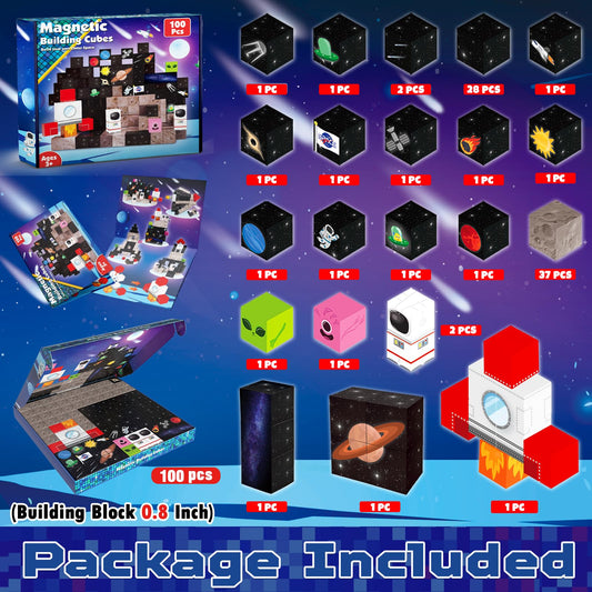 Annexfun magnetic blocks cubes craft improves fine motor skills and problem solving.