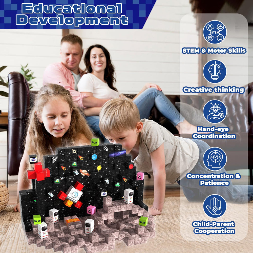 Annexfun magnetic blocks dream build offers open-ended construction play.