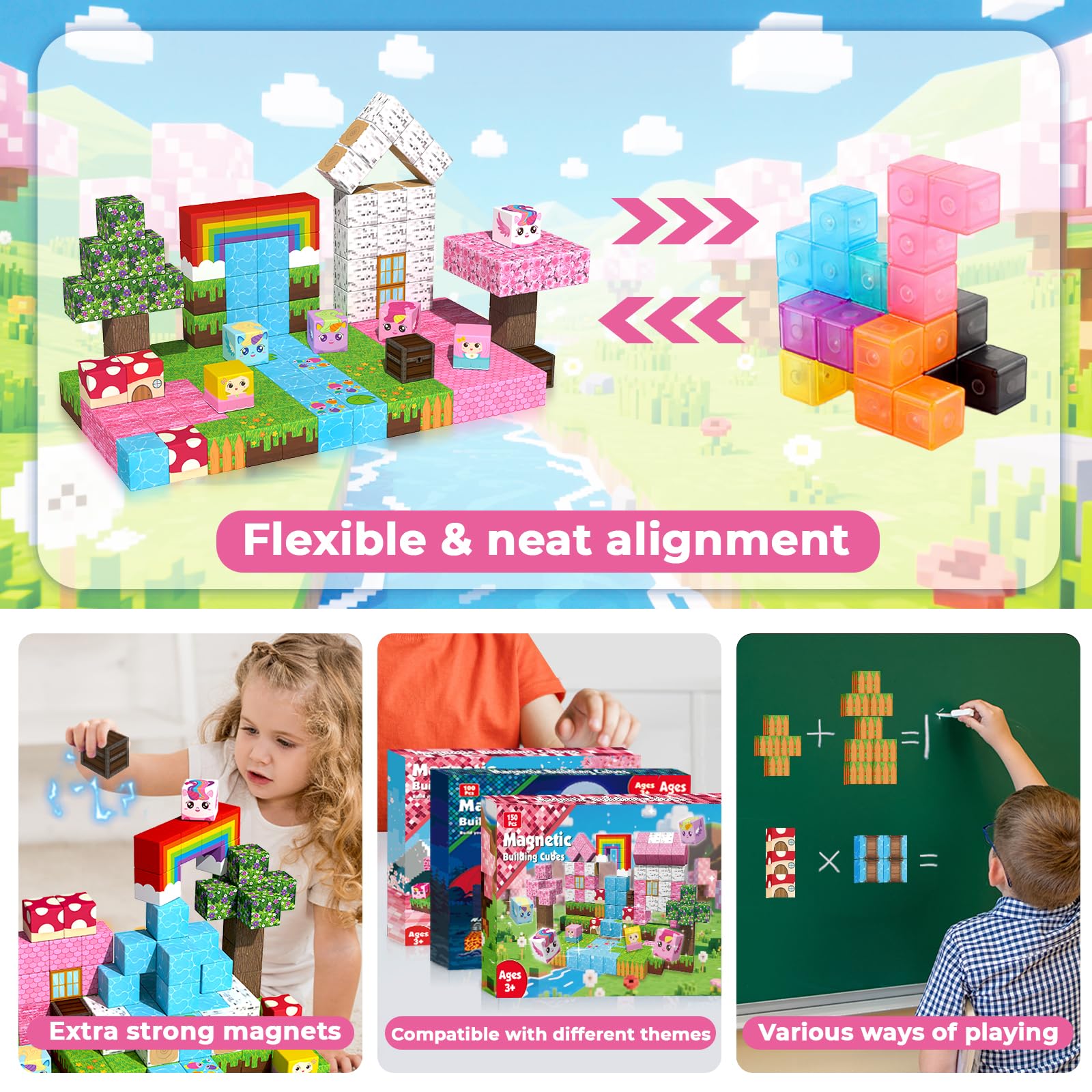Annexfun Magnetic Blocks idea booklet guides imaginative play and structured exploration