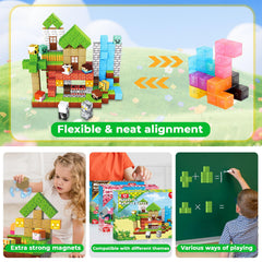 Blocks clicking together with soft rustle for sensory engagement