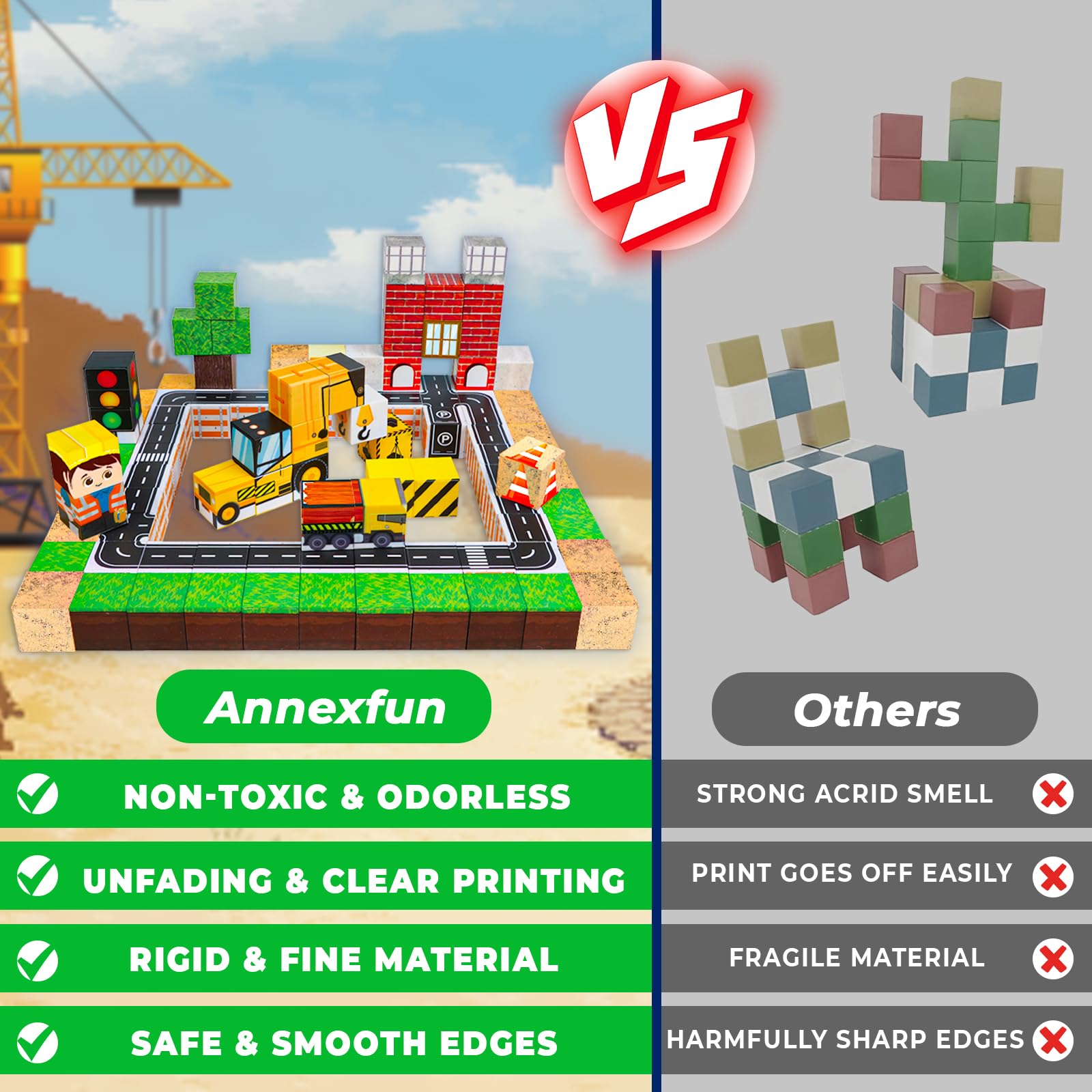 Annexfun magnetic blocks station rescue showcase cooperative rescue play opportunities