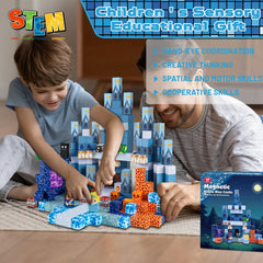 Annexfun magnetic blocks portable storage case makes tidy organizing easy