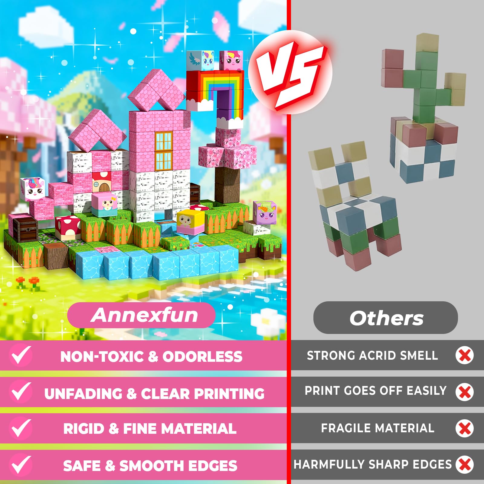 Annexfun Magnetic Blocks windows and doors foster architectural play and problem solving