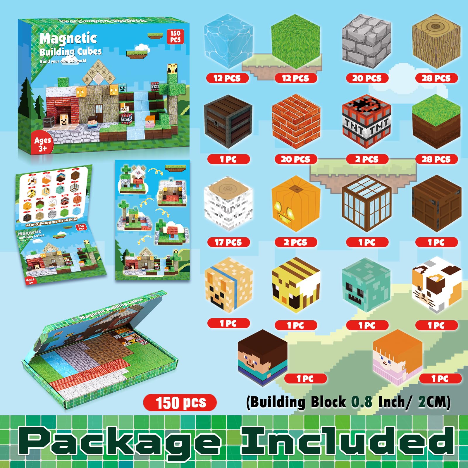 Annexfun magnetic tiles in 18 colors for creative pattern design and construction