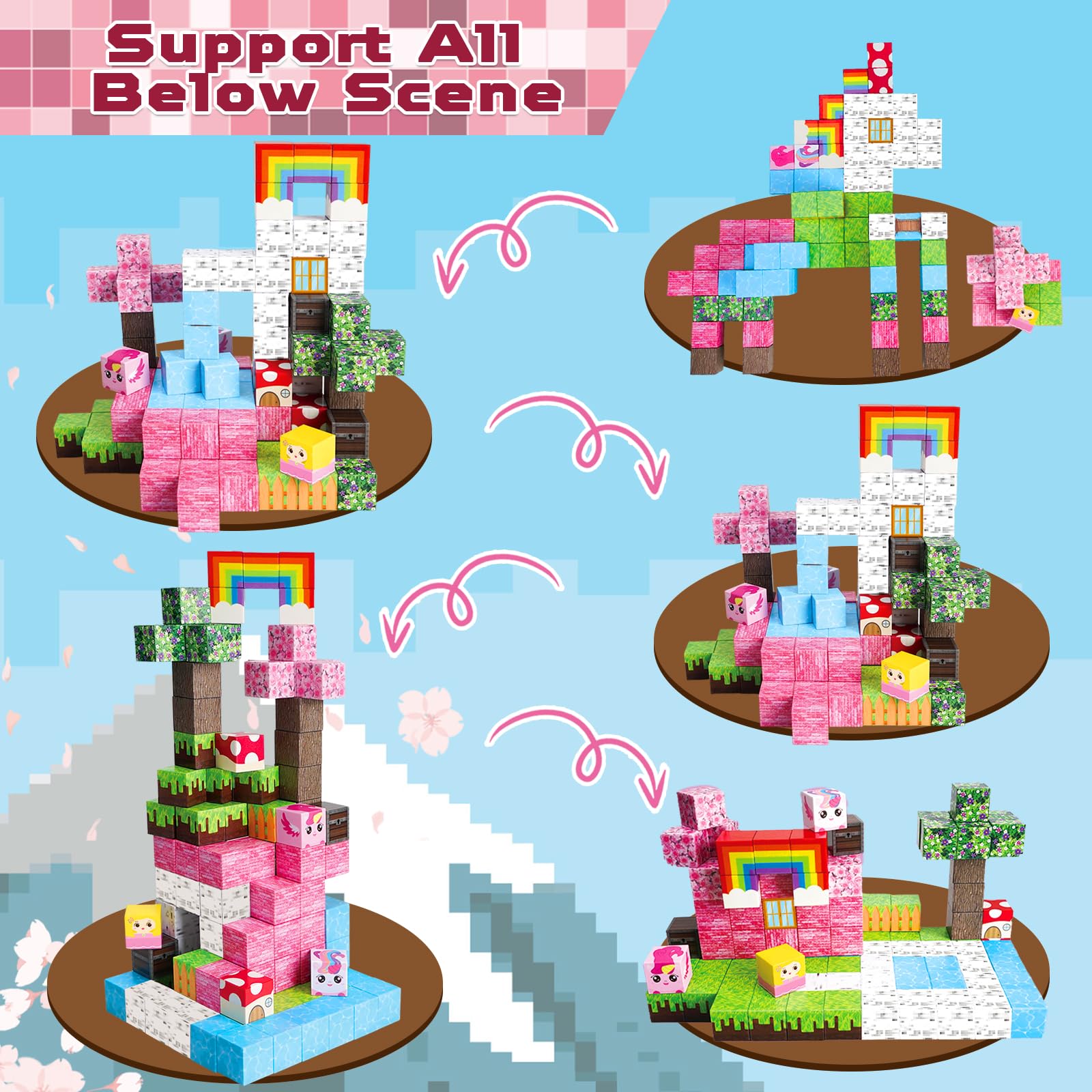 Annexfun magnetic toy pieces with rainbows and unicorns inspire imaginative, hands-on learning.