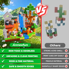 Annexfun blocks safe ABS with rounded edges for kids
