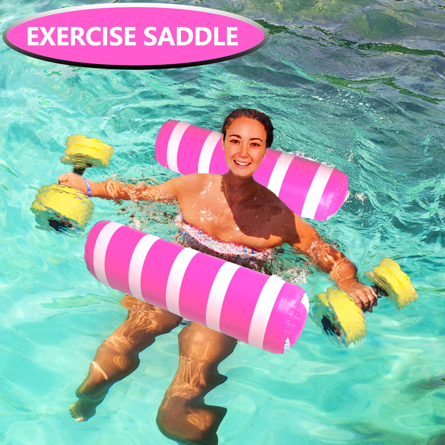 ANNIL inflatable pump included for quick, hassle-free inflation of pool floats
