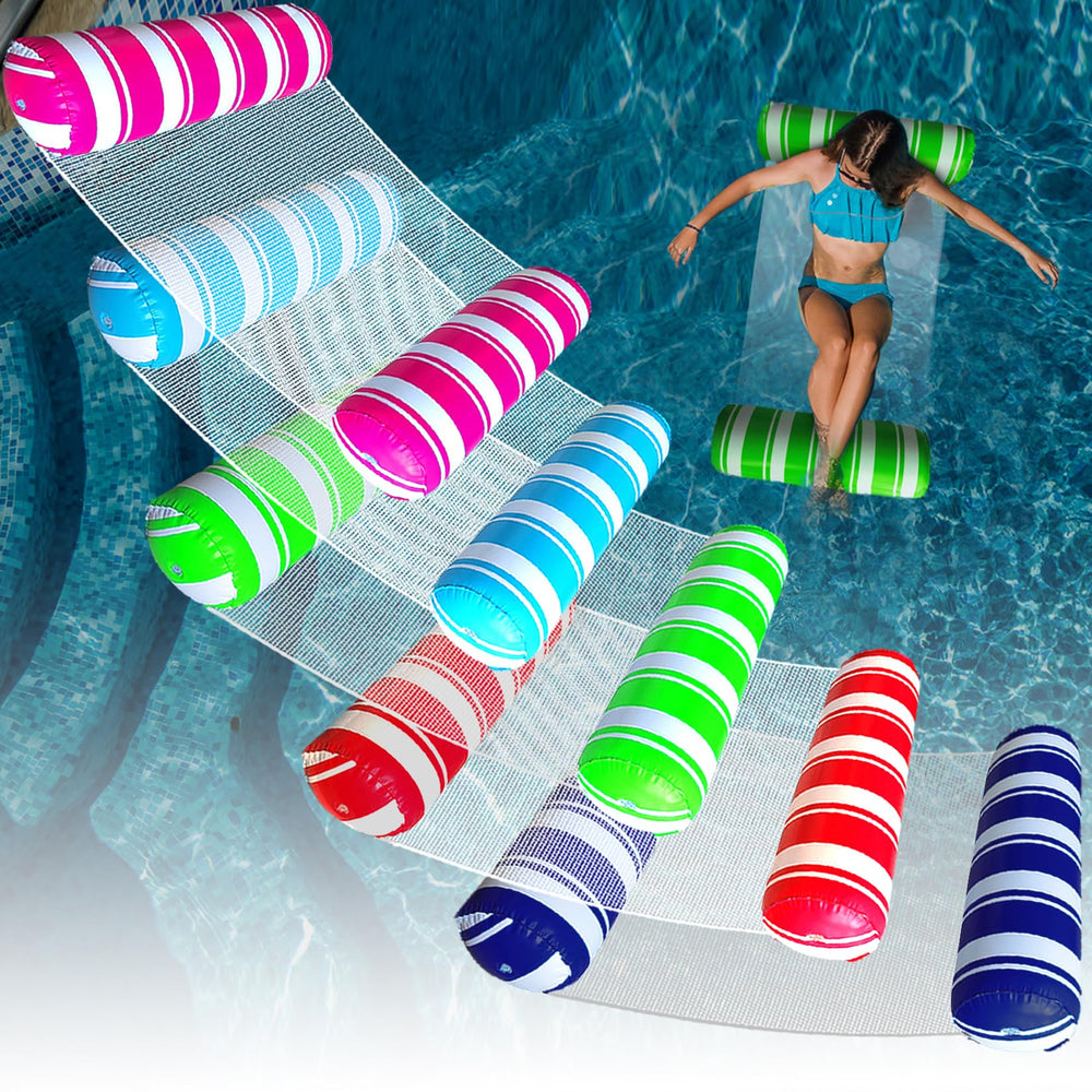 ANNIL 5-pack inflatable pool floats for relaxing poolside.