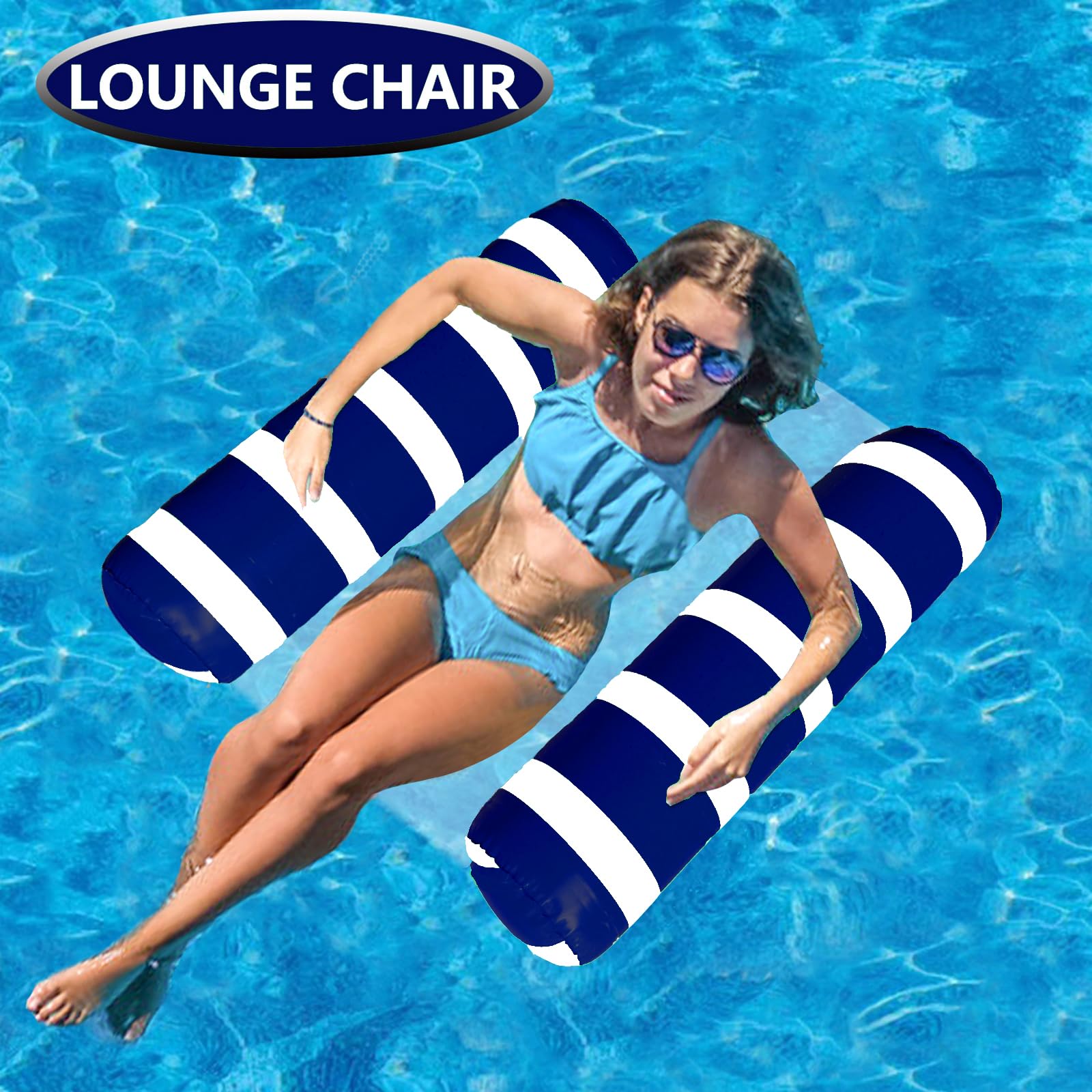 ANNIL water hammock pink-white ideal for lounging and play.