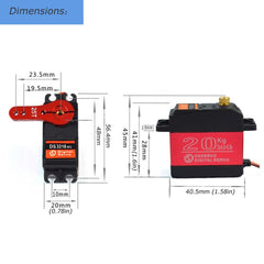 ANNIMOS DS3218MG 270-degree rotation ideal for versatile robot joints.