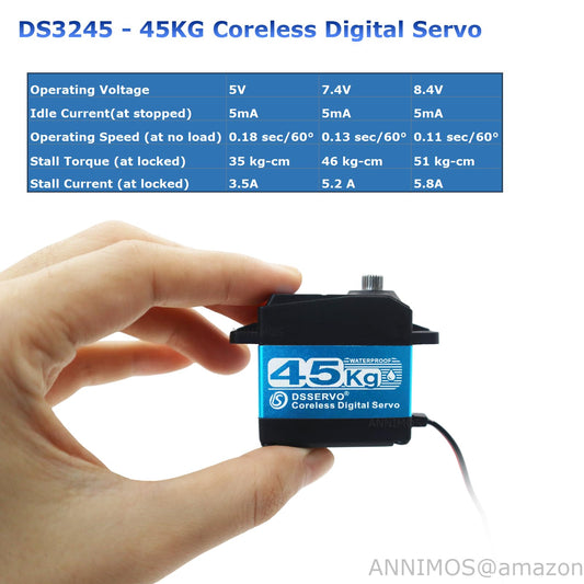 ANNIMOS ds3245sg-coreless-motor-rc-servo for fast, smooth control