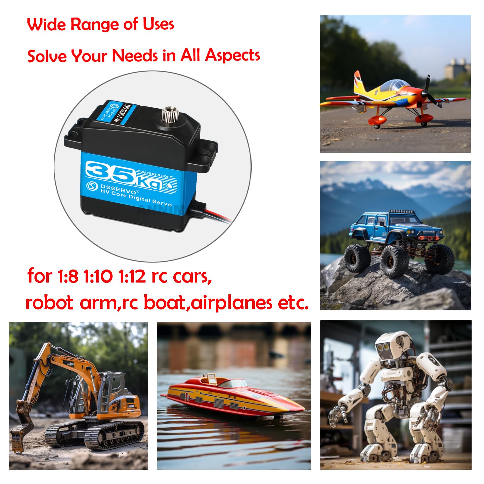 ANNIMOS two-pack servo for versatile RC projects.