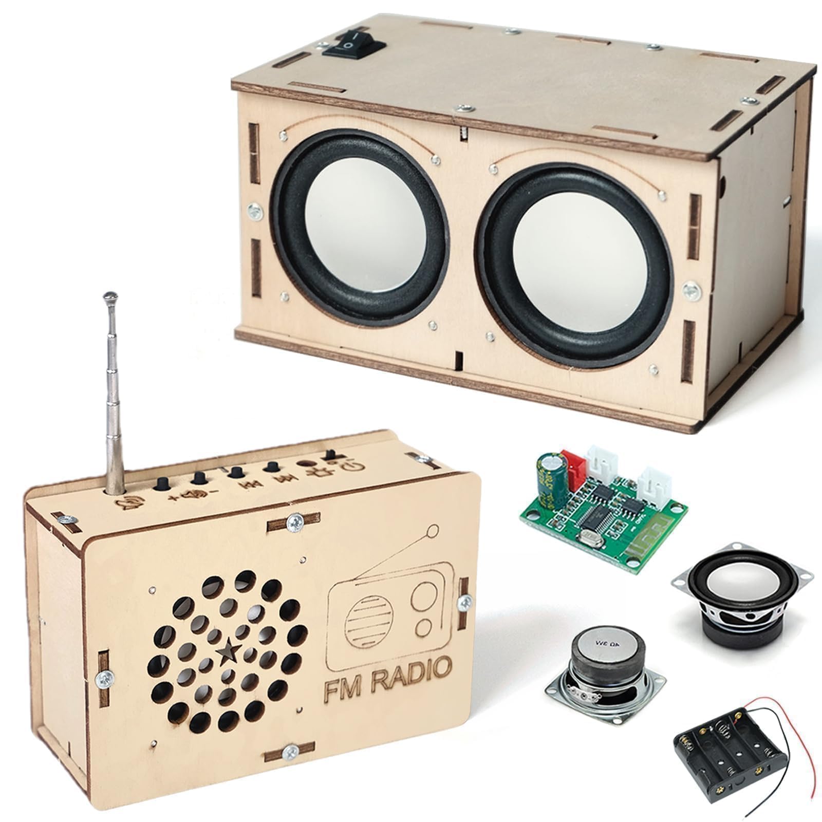 ANNISOKA radio-speaker kit in assembly view, sparking curiosity in electronics.