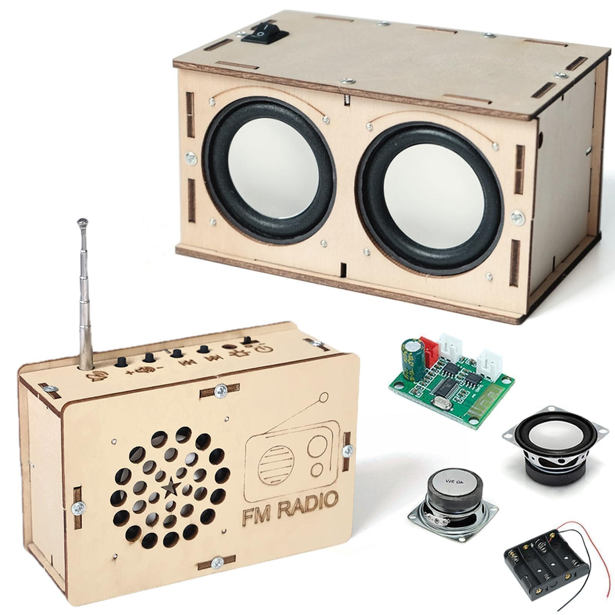 ANNISOKA radio-speaker kit in assembly view, sparking curiosity in electronics.