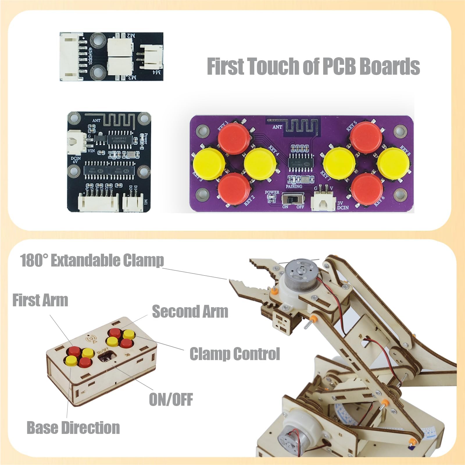 ANNISOKA robot arm kit step-by-step tutorial supports patient problem solving.