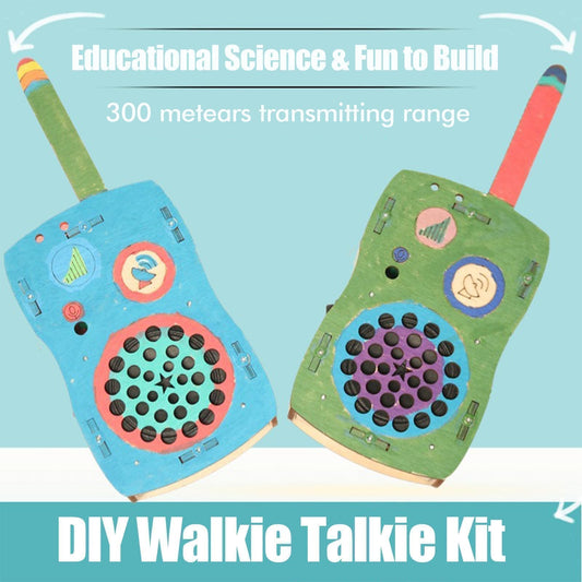 ANNISOKA walkie talkie kit parts outline highlights easy assembly for young makers