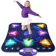 ANNKIE Dance Mat with 8 light-up arrows promotes active balance and rhythm practice
