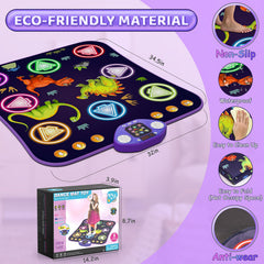 ANNKIE safe non-slip dance mat is kid-safe and easy to wipe clean.
