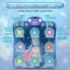 ANNKIE dance mat non-slip bottom keeps kids safe during play.