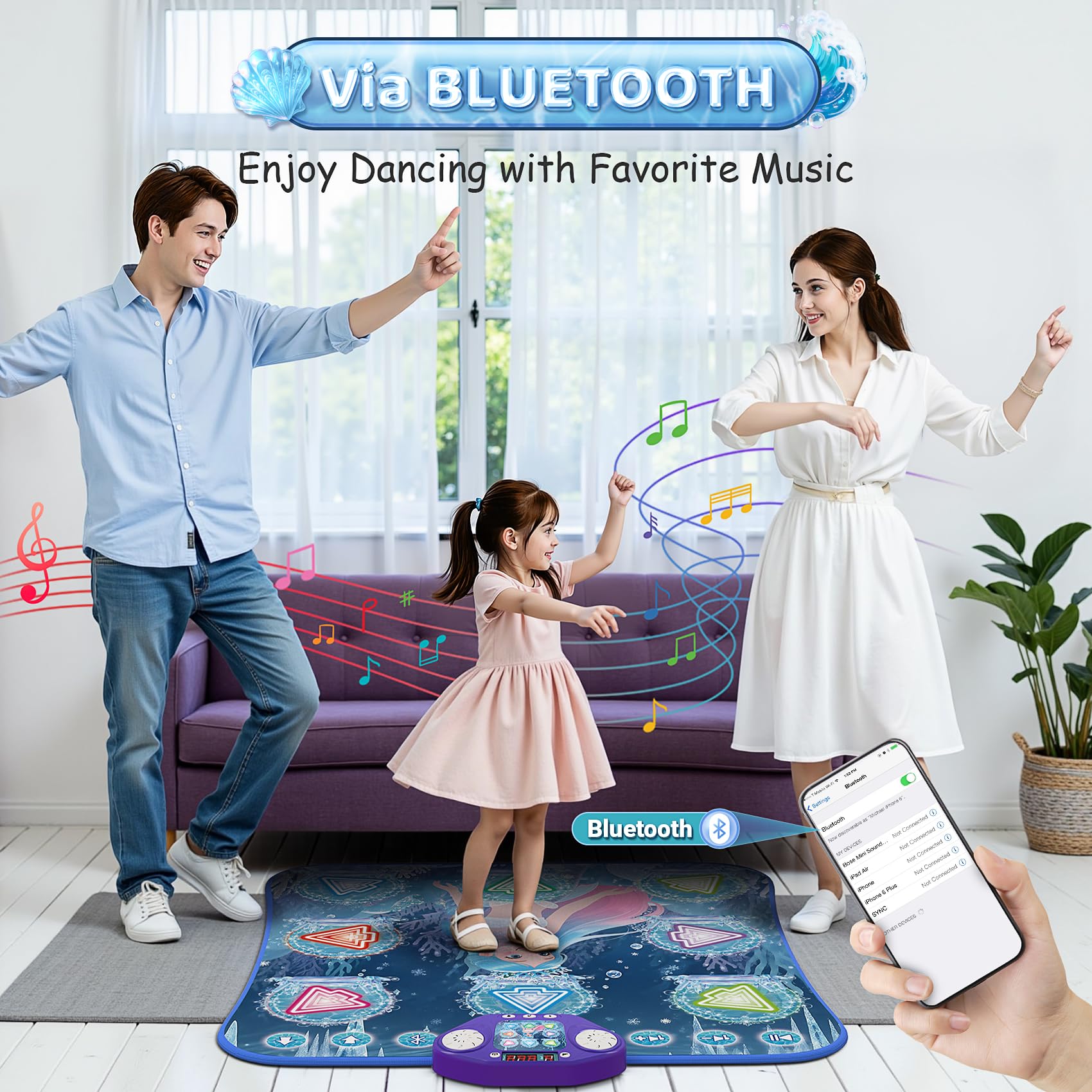 ANNKIE dance mat easy to clean, great for daily use.