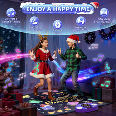 ANNKIE dance mat easy controls with bright buttons for kids