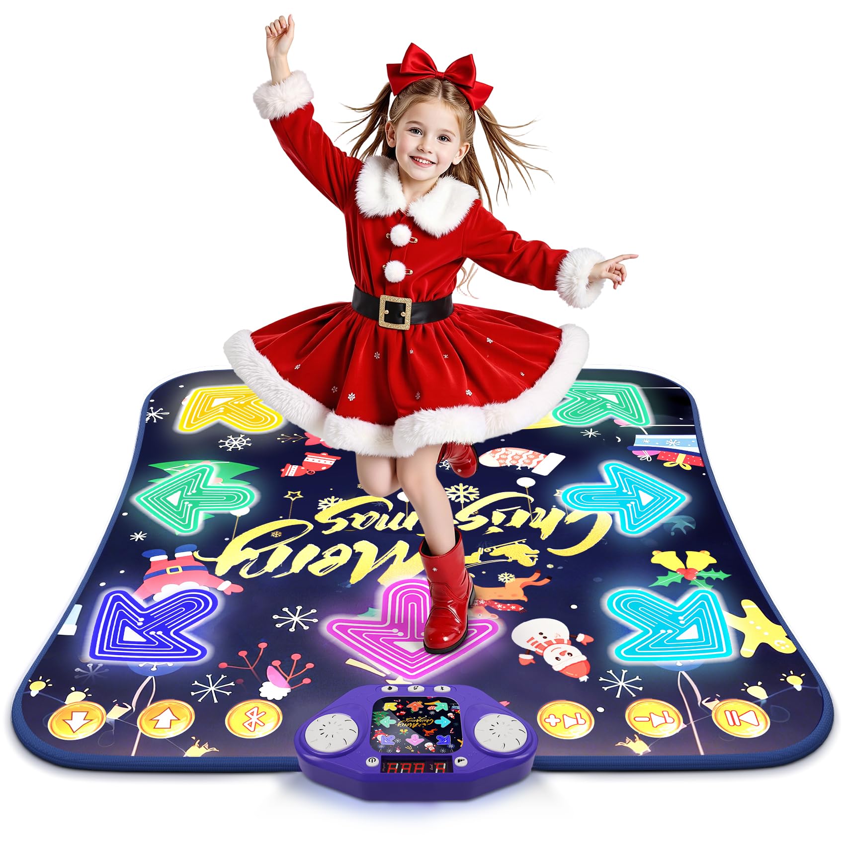 ANNKIE dance mat light-up 8-button for energetic play with flashing prompts