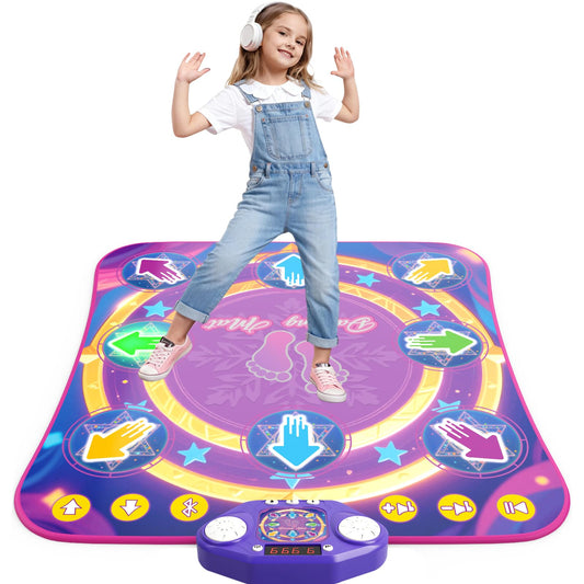 ANNKIE Dance Mat with light-up eight-buttons for energetic play and rhythm practice