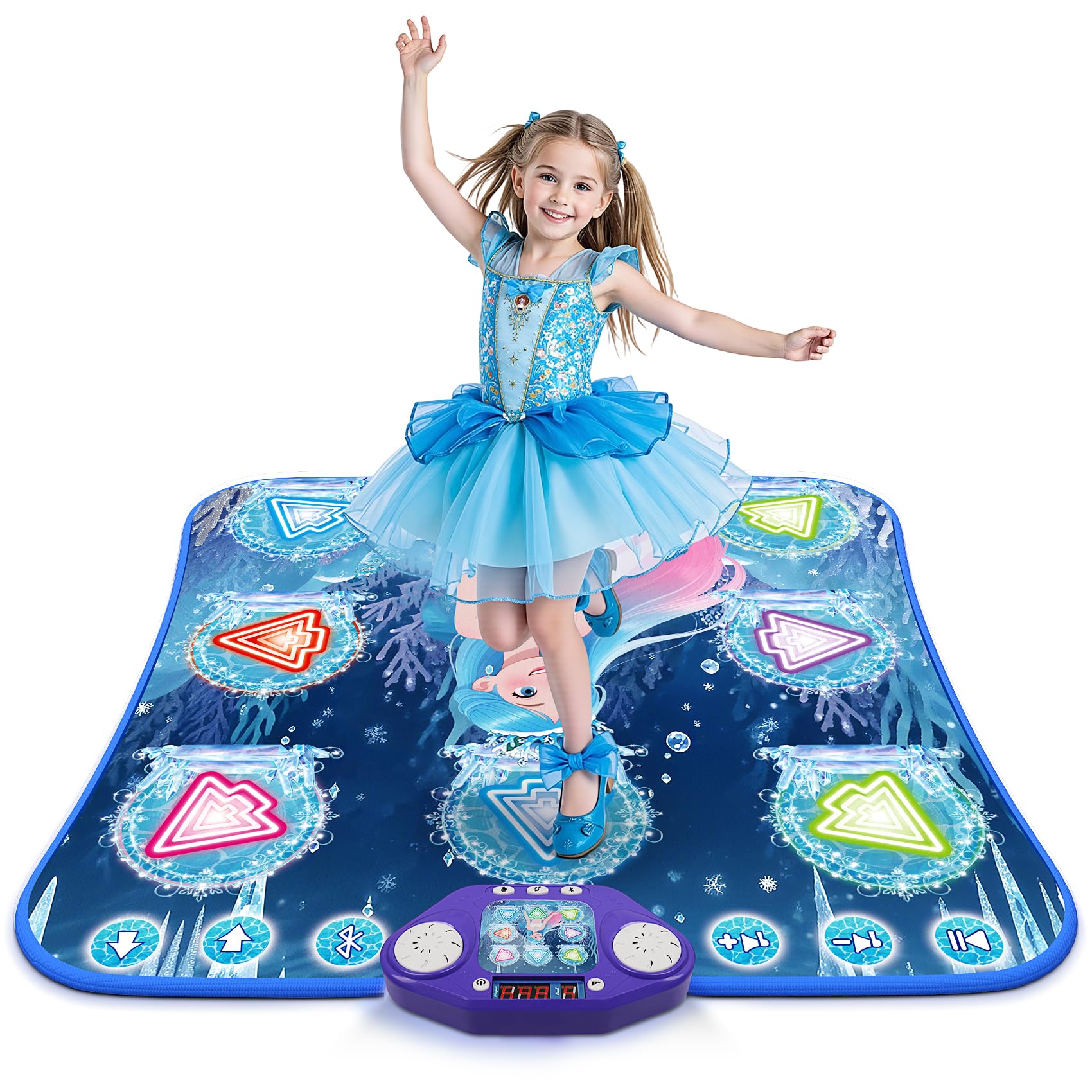 ANNKIE dance mat with light-up 8 buttons boosts active play and coordination.