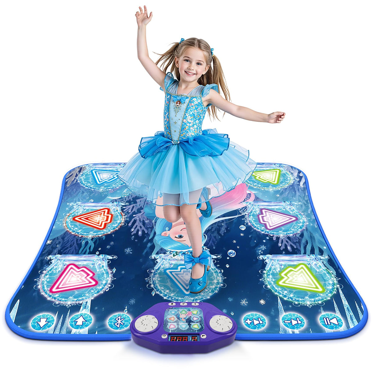 ANNKIE dance mat with light-up 8 buttons boosts active play and coordination.