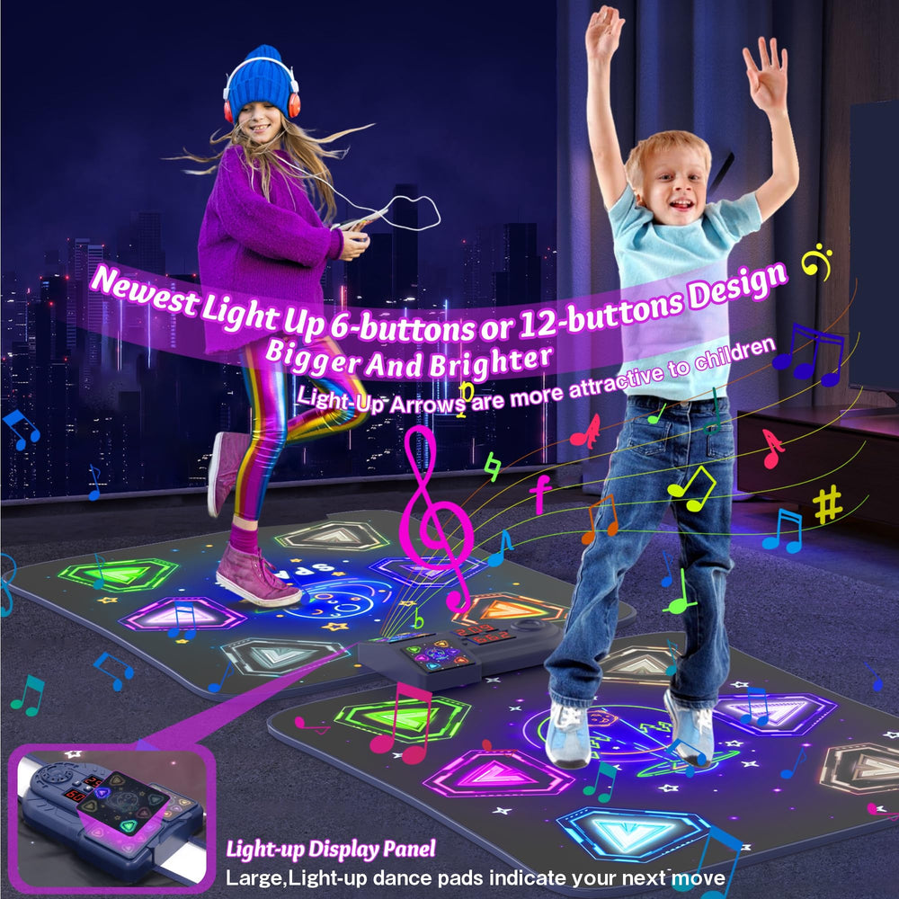 ANNKIE dance mat non-slip vinyl surface ensures safe dancing
