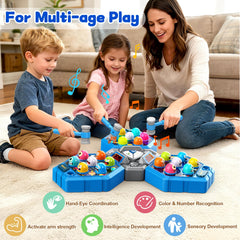 ANNKIE Whack Game Mole durable ABS construction ensures safe, long-lasting play.
