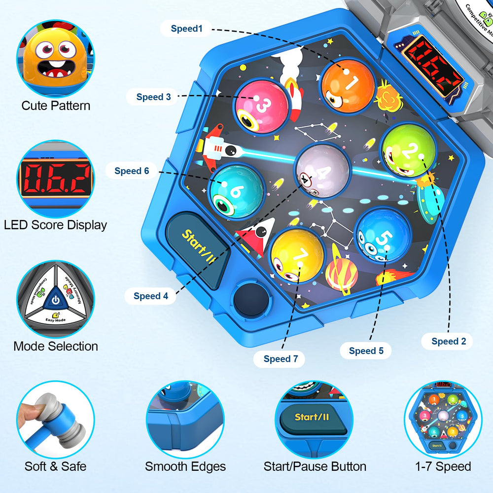 ANNKIE Whack Game Mole gift packaging makes a stylish, ready-to-gift toy.